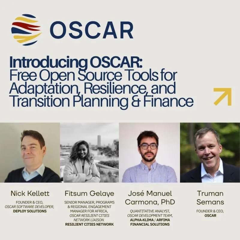 Session poster for Introducing OSCAR, with the four speakers