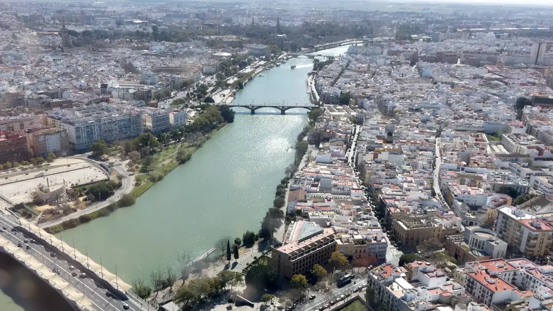 The Guadalquivir river in Seville